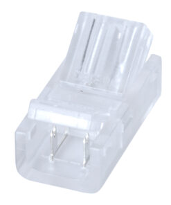 GloboStar® 70684 Ενωτικός Σύνδεσμος για Μονόχρωμη Ταινία LED 8mm 2 PIN σε Καλώδιο Τροφοδοσίας Ατερμάτιστο 2 PIN Μ2 x Π1.1 x Υ0.7cm Διάφανο