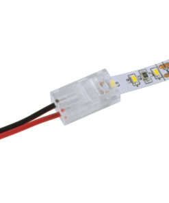 GloboStar® 70684 Ενωτικός Σύνδεσμος για Μονόχρωμη Ταινία LED 8mm 2 PIN σε Καλώδιο Τροφοδοσίας Ατερμάτιστο 2 PIN Μ2 x Π1.1 x Υ0.7cm Διάφανο