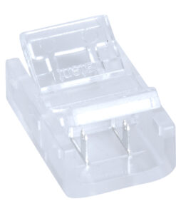 GloboStar® 70685 Ενωτικός Σύνδεσμος για Μονόχρωμη Ταινία LED 10mm 2 PIN σε Μονόχρωμη Ταινία LED 10mm 2 PIN Μ1.9 x Π1.3 x Υ0.7cm Διάφανο