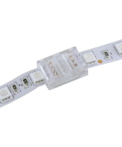 GloboStar® 70687 Ενωτικός Σύνδεσμος για Πολύχρωμη Ταινία LED RGB 10mm 4 PIN σε Πολύχρωμη Ταινία LED RGB 10mm 4 PIN Μ1.9 x Π1.4 x Υ0.7cm Διάφανο