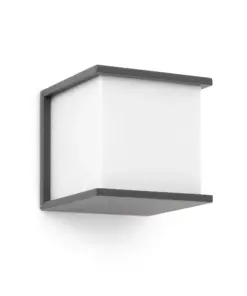 Faro Barcelona Φωτιστικό Τοίχου Kubik Σκούρο Γκρι 1xE27 – 70689
