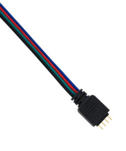 GloboStar® 70691 Ταχυσύνδεσμος Τροφοδοσίας IP20 – Strip To Power Connector 4 PIN Male για Ένωση 1 x RGB Ταινία LED Πλάτους 10mm
