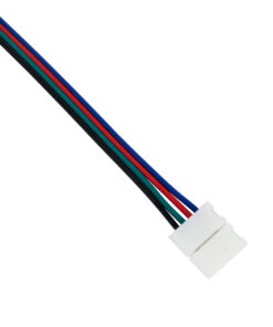 GloboStar® 70691 Ταχυσύνδεσμος Τροφοδοσίας IP20 – Strip To Power Connector 4 PIN Male για Ένωση 1 x RGB Ταινία LED Πλάτους 10mm