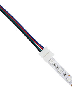 GloboStar® 70691 Ταχυσύνδεσμος Τροφοδοσίας IP20 – Strip To Power Connector 4 PIN Male για Ένωση 1 x RGB Ταινία LED Πλάτους 10mm