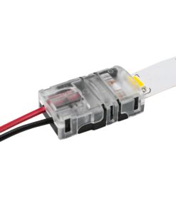 GloboStar® 70714 Ταχυσύνδεσμος Ένωσης IP20 – Strip To Cable Connector για Ένωση 1 x Μονόχρωμης Ταινίας LED Πλάτους 8mm με 1 x Καλώδιο Τροφοδοσίας