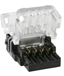 GloboStar® 70722 Ταχυσύνδεσμος Ένωσης IP20 – Strip To Cable Connector για Ένωση 1 x RGB Ταινίας LED Πλάτους 10mm με 1 x Καλώδιο Τροφοδοσίας