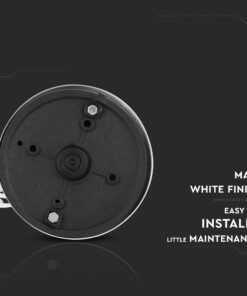 Πίσω μέρος κάμερας ασφαλείας, ματ λευκή επιφάνεια, εύκολη εγκατάσταση και χαμηλή συντήρηση.