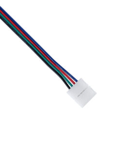 GloboStar® 70730 Μονός Connector Ατερμάτιστος με 15cm Καλώδιο για Όλες τις RGB Ταινίες LED 10mm