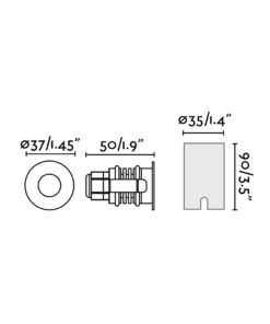 Faro Barcelona GRUND 37 Αδιάβροχο Χωνευτό Φωτιστικό Δαπέδου 2W LED 3000K IP67 – 70730