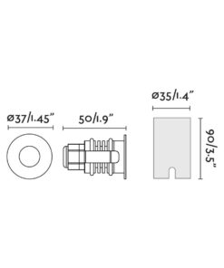 Faro Barcelona GRUND 37 Χωνευτό Αδιάβροχο Φωτιστικό Δαπέδου 2W LED 2700K IP67 – 70733