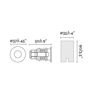 Faro Barcelona GRUND 37 Χωνευτό Αδιάβροχο Φωτιστικό Δαπέδου 2W LED 2700K IP67 – 70733