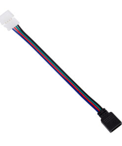 GloboStar® 70741 Ταχυσύνδεσμος Τροφοδοσίας IP20 – Strip To Power Connector 4 PIN για Ένωση 1 x RGB Ταινία LED Πλάτους 10mm