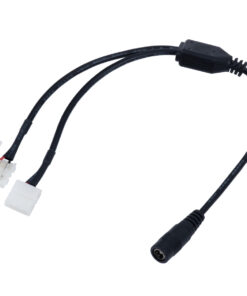 GloboStar® 70742 Καλώδιο Τροφοδοσίας DC για 2 Ταινίες LED από Female 2.1×5.5 σε 2 x 10mm 2 PIN Connector Μ32.3 x Π2 x Υ1cm