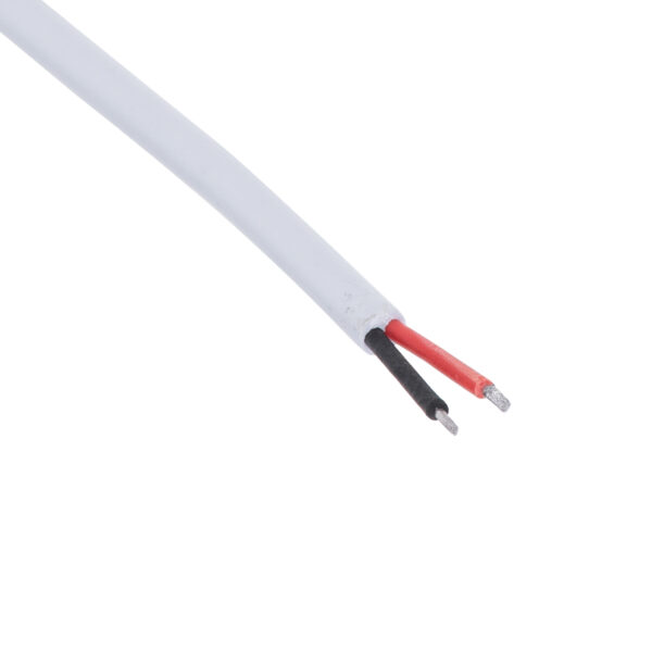 GloboStar® 70746 Καλώδιο Τροφοδοσίας DC 2 Μέτρων από Female 2.1×5.5mm σε 2 x 0.3mm Ατερμάτιστο Καλώδιο Μ200 x Π1.1cm Λευκό