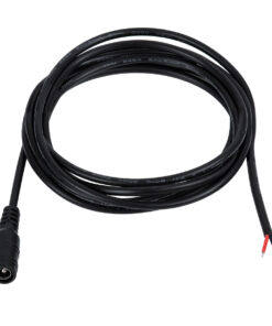 GloboStar® 70748 Καλώδιο Τροφοδοσίας DC 2 Μέτρων από Female 2.1×5.5mm σε 2 x 0.3mm Ατερμάτιστο Καλώδιο Μ200 x Π1.1cm Μαύρο