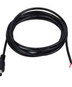 GloboStar® 70749 Καλώδιο Τροφοδοσίας DC 2 Μέτρων από Jack Male 2.1×5.5mm σε 2 x 0.3mm Ατερμάτιστο Καλώδιο Μ200 x Π1.1cm Μαύρο