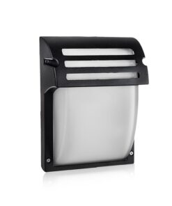 Εξωτερικό φωτιστικό τοίχου μαύρο, μοντέρνος σχεδιασμός, ανθεκτικό στις καιρικές συνθήκες.