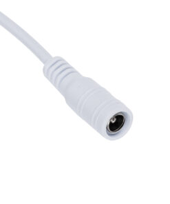GloboStar® 70679 Καλώδιο Τροφοδοσίας DC Προέκταση 2 Μέτρων από Jack 2.1×5.5mm Male σε Female 2.1×5.5mm D1.1 x L200cm Λευκό