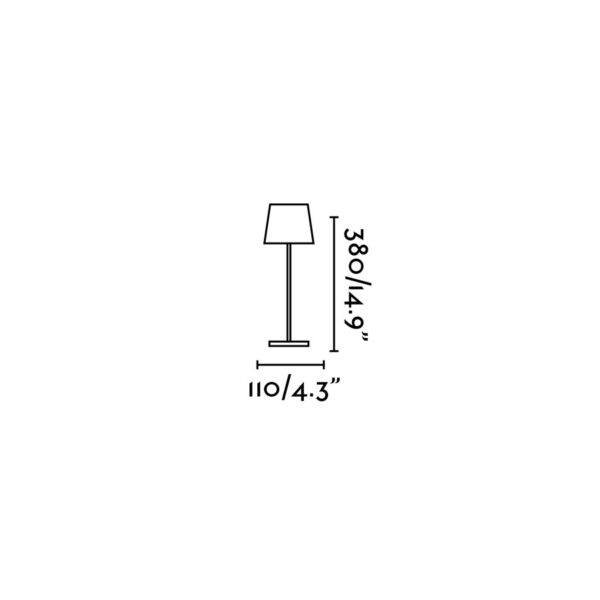 Faro Barcelona TOC 380 Φορητό, Επιτραπέζιο Φωτιστικό, Αφής, Step Dimmable, Επαναφορτιζόμενο LED 3000K 2W IP54 – 70776