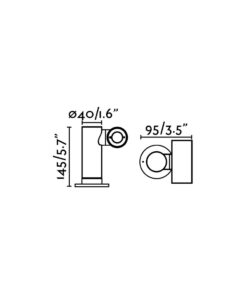 Faro Barcelona SPY 145 Αδιάβροχο Φωτιστικό Οροφής-Δαπέδου, Εξωτερικού Χώρου, Σκούρου Γκρι Χρώματος COB LED 3000K 6W IP65 – 70782