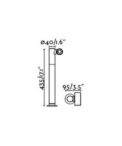 Faro Barcelona Φωτιστικό Κολωνάκι Κήπου Spy-2 Σκούρο Γκρι LED 6W H43cm – 70783