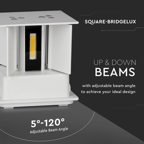 LED Φωτιστικό Τοίχου 5W V-TAC Λευκό Αδιάβροχο IP65 Φυσικό Λευκό 4000K – 217088