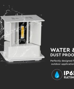 LED Φωτιστικό Τοίχου 5W V-TAC Λευκό Αδιάβροχο IP65 Φυσικό Λευκό 4000K – 217088