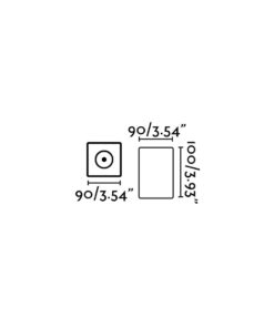 Faro Barcelona TAMI Τετράγωνο Φωτιστικό Οροφής, Σκούρου Γκρι Χρώματος, IP54, LED 9W 3000K – 70799