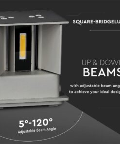 Ρυθμιζόμενος φωτισμός Square Bridgelux, γωνία δέσμης 5°-120° για ιδανικό σχεδιασμό.