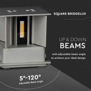 Ρυθμιζόμενος φωτισμός Square Bridgelux, γωνία δέσμης 5°-120° για ιδανικό σχεδιασμό.
