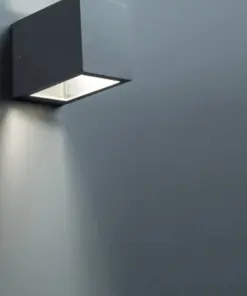 Faro Barcelona Φωτιστικό Τοίχου Lacre Σκούρο Γκρι 1XE27 IP54 – 70802