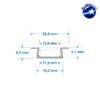 GloboStar® RECESS-PROFILE 70803-1M Προφίλ Αλουμινίου – Βάση & Ψύκτρα Ταινίας LED με Λευκό Γαλακτερό Κάλυμμα – Χωνευτή Χρήση – Συρόμενο Κάλυμμα – Ασημί – 1 Μέτρο – Μ100 x Π2.2 x Υ0.6cm