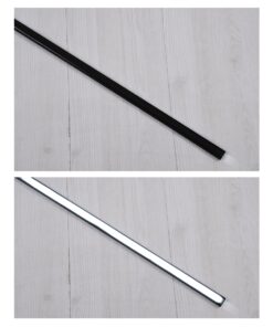 GloboStar® 70806-1M Επιφανειακό Προφίλ Αλουμινίου Μαύρο με Μαύρο Οπάλ Κάλυμμα για 1 Σειρά Ταινίας LED Πατητό – Press On 1 Μέτρο