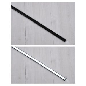 GloboStar® 70806-1M Επιφανειακό Προφίλ Αλουμινίου Μαύρο με Μαύρο Οπάλ Κάλυμμα για 1 Σειρά Ταινίας LED Πατητό – Press On 1 Μέτρο