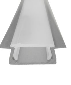 GloboStar® RECESS-PROFILE 70807-1M Προφίλ Αλουμινίου – Βάση & Ψύκτρα Ταινίας LED με Λευκό Γαλακτερό Κάλυμμα – Χωνευτή Χρήση – Πατητό Κάλυμμα – Ασημί – 1 Μέτρο – Μ100 x Π2.2 x Υ0.7cm