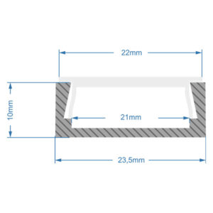 GloboStar® SURFACE-PROFILE 70809-1M Προφίλ Αλουμινίου – Βάση & Ψύκτρα Ταινίας LED με Λευκό Γαλακτερό Κάλυμμα – Επιφανειακή Χρήση – Πατητό Κάλυμμα – Ασημί – 1 Μέτρο – Μ100 x Π2.4 x Υ1.1cm