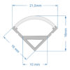 GloboStar® CORNER-PROFILE 70815-1M Προφίλ Αλουμινίου – Βάση & Ψύκτρα Ταινίας LED με Λευκό Γαλακτερό Κάλυμμα – Επιφανειακή Γωνιακή Χρήση – Πατητό Κάλυμμα – Ασημί – 1 Μέτρο – Μ100 x Π1.6 x Υ1.6cm