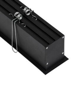 GloboStar® RECESS-PROFILE 70818-1M Προφίλ Αλουμινίου – Βάση & Ψύκτρα Ταινίας LED με Λευκό Γαλακτερό Κάλυμμα – Χωνευτή Χρήση – Πατητό Κάλυμμα – Μαύρο – 1 Μέτρο – Μ100 x Π7.5 x Υ7cm