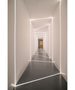 GloboStar® 70819-1M Χωνευτό για Γυψοσανίδα – Trimless Προφίλ Αλουμινίου Ανοδιωμένο με Λευκό Οπάλ Κάλυμμα για 2 Σειρές Ταινίας LED Πατητό – Press On