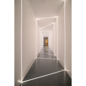 GloboStar® 70819-1M Χωνευτό για Γυψοσανίδα – Trimless Προφίλ Αλουμινίου Ανοδιωμένο με Λευκό Οπάλ Κάλυμμα για 2 Σειρές Ταινίας LED Πατητό – Press On