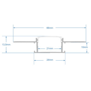 GloboStar® PLASTERBOARD-PROFILE 70819-2M Προφίλ Αλουμινίου – Βάση & Ψύκτρα Ταινίας LED με Λευκό Γαλακτερό Κάλυμμα – Χωνευτή Χρήση σε Γυψοσανίδα – Trimless – Πατητό Κάλυμμα – Ασημί – 2 Μέτρα – Πακέτο 5 Τεμαχίων – Μ200 x Π6.7 x Υ1.4cm