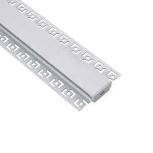 GloboStar® PLASTERBOARD-PROFILE 70819-2M Προφίλ Αλουμινίου – Βάση & Ψύκτρα Ταινίας LED με Λευκό Γαλακτερό Κάλυμμα – Χωνευτή Χρήση σε Γυψοσανίδα – Trimless – Πατητό Κάλυμμα – Ασημί – 2 Μέτρα – Πακέτο 5 Τεμαχίων – Μ200 x Π6.7 x Υ1.4cm