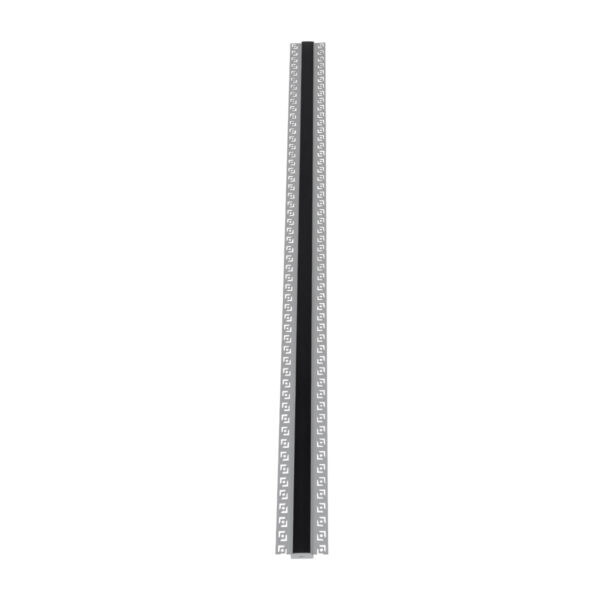 GloboStar® PLASTERBOARD-PROFILE 70820-1M Προφίλ Αλουμινίου – Βάση & Ψύκτρα Ταινίας LED με Μαύρο Φιμέ Κάλυμμα – Χωνευτή Χρήση σε Γυψοσανίδα – Trimless – Πατητό Κάλυμμα – Ασημί – 1 Μέτρο – Μ100 x Π6.7 x Υ1.4cm