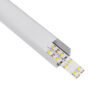 GloboStar® SURFACE-PROFILE 70824-1M Προφίλ Αλουμινίου – Βάση & Ψύκτρα Ταινίας LED με Λευκό Γαλακτερό Κάλυμμα – Επιφανειακή Χρήση – Πατητό Κάλυμμα – Ασημί – 1 Μέτρο – Μ100 x Π3 x Υ2cm