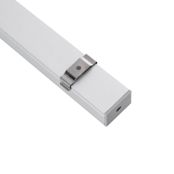 GloboStar® SURFACE-PROFILE 70824-1M Προφίλ Αλουμινίου – Βάση & Ψύκτρα Ταινίας LED με Λευκό Γαλακτερό Κάλυμμα – Επιφανειακή Χρήση – Πατητό Κάλυμμα – Ασημί – 1 Μέτρο – Μ100 x Π3 x Υ2cm