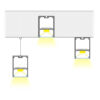 GloboStar® SURFACEPENDANT-PROFILE 70827-1M Προφίλ Αλουμινίου – Βάση & Ψύκτρα Ταινίας LED με Λευκό Γαλακτερό Κάλυμμα – Επιφανειακή & Κρεμαστή Χρήση – Πατητό Κάλυμμα – Λευκό – 1 Μέτρο – Μ100 x Π5 x Υ7cm