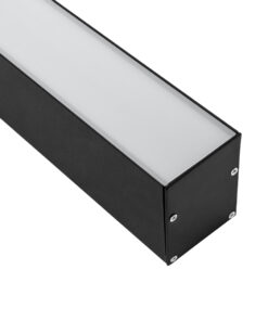 GloboStar® SURFACEPENDANT-PROFILE 70828-1M Προφίλ Αλουμινίου – Βάση & Ψύκτρα Ταινίας LED με Λευκό Γαλακτερό Κάλυμμα – Επιφανειακή & Κρεμαστή Χρήση – Πατητό Κάλυμμα – Μαύρο – 1 Μέτρο – Μ100 x Π5 x Υ7cm
