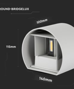 Στρογγυλός φωτιστικός εξοπλισμός Round-Bridgelux με διαστάσεις 100x115x140mm.