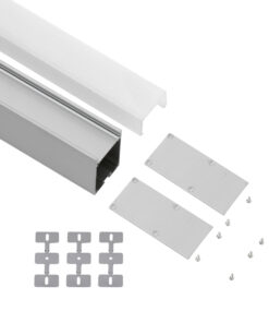 GloboStar® SURFACEPENDANT-PROFILE 70830-3M Προφίλ Αλουμινίου – Βάση & Ψύκτρα Ταινίας LED με Λευκό Γαλακτερό Κάλυμμα – Επιφανειακή & Κρεμαστή Χρήση – Πατητό Κάλυμμα – Ασημί – 3 Μέτρα – Μ300 x Π3.5 x Υ7.4cm