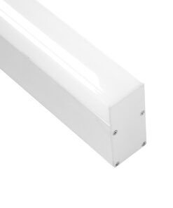 GloboStar® SURFACEPENDANT-PROFILE 70831-1M Προφίλ Αλουμινίου – Βάση & Ψύκτρα Ταινίας LED με Λευκό Γαλακτερό Κάλυμμα – Επιφανειακή & Κρεμαστή Χρήση – Πατητό Κάλυμμα – Λευκό – 1 Μέτρο – Μ100 x Π3.5 x Υ7.4cm